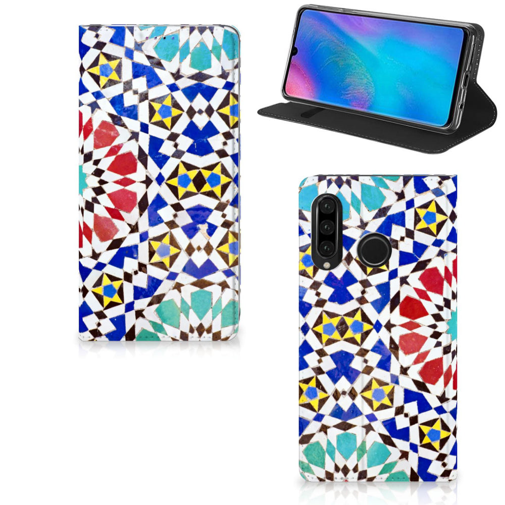 Huawei P30 Lite New Edition Standcase Mozaïek