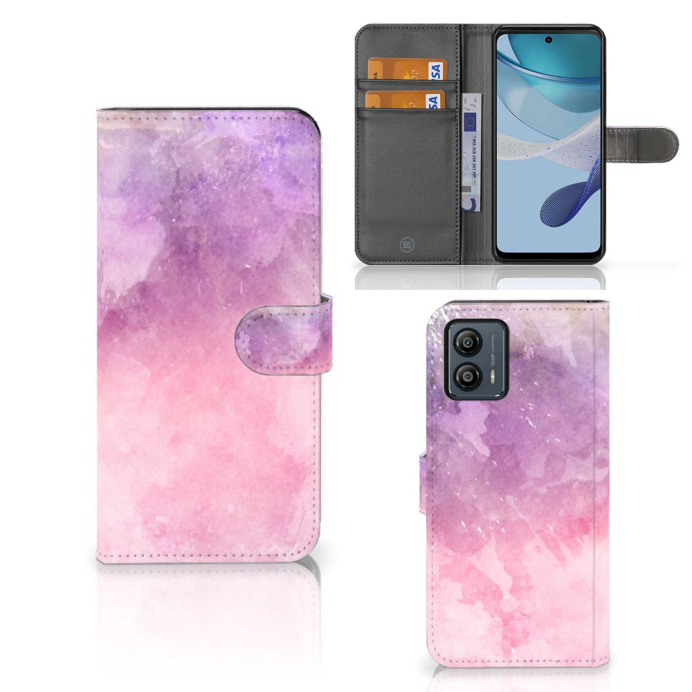 Hoesje Motorola Moto G53 Pink Purple Paint