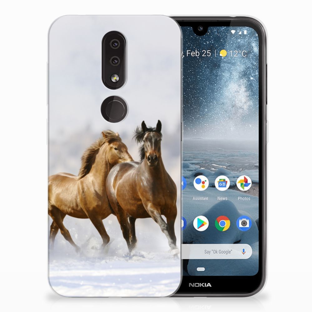 Nokia 4.2 TPU Hoesje Paarden