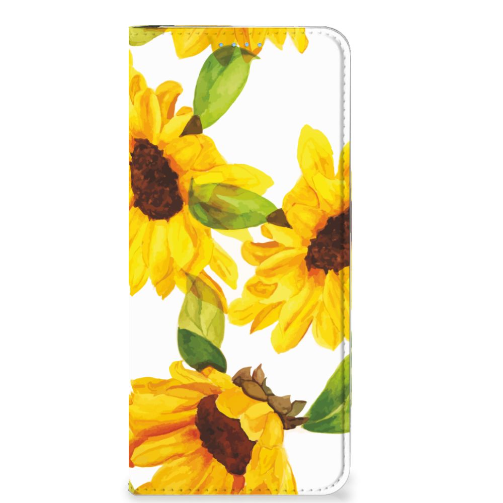 Smart Cover voor OPPO Reno8 Zonnebloemen - B2C Telecom