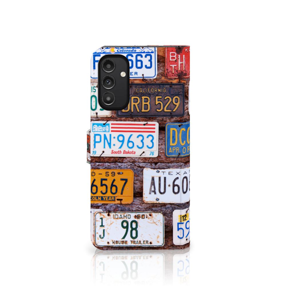 Samsung Galaxy A14 5G Telefoonhoesje met foto Kentekenplaten collage van verschillende kentekenplaten