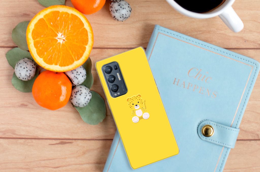 OPPO Find X3 Neo Telefoonhoesje met Naam Baby Leopard B2C Telecom