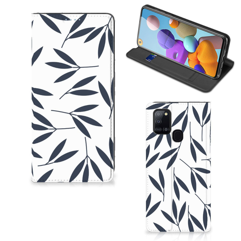 Samsung Galaxy A21s Smart Cover Leaves Blue - B2C Telecom