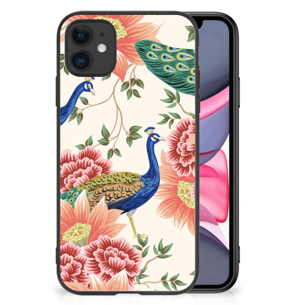 Dierenprint Telefoonhoesje voor iPhone 11 Pink Peacock B2C Telecom