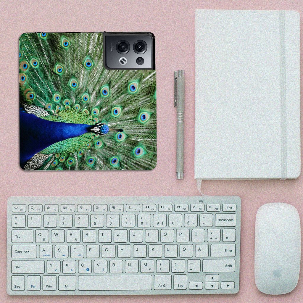 OPPO Reno8 Pro Hoesje maken Pauw - B2C Telecom