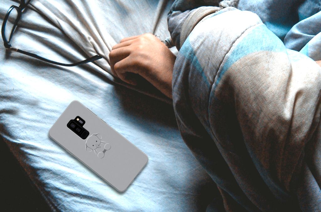 Samsung Galaxy S9 Plus Telefoonhoesje met Naam Grijs Baby Olifant