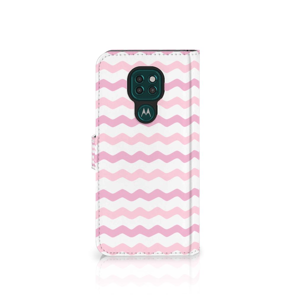 Motorola Moto G9 Play | E7 Plus Telefoon Hoesje Waves Roze