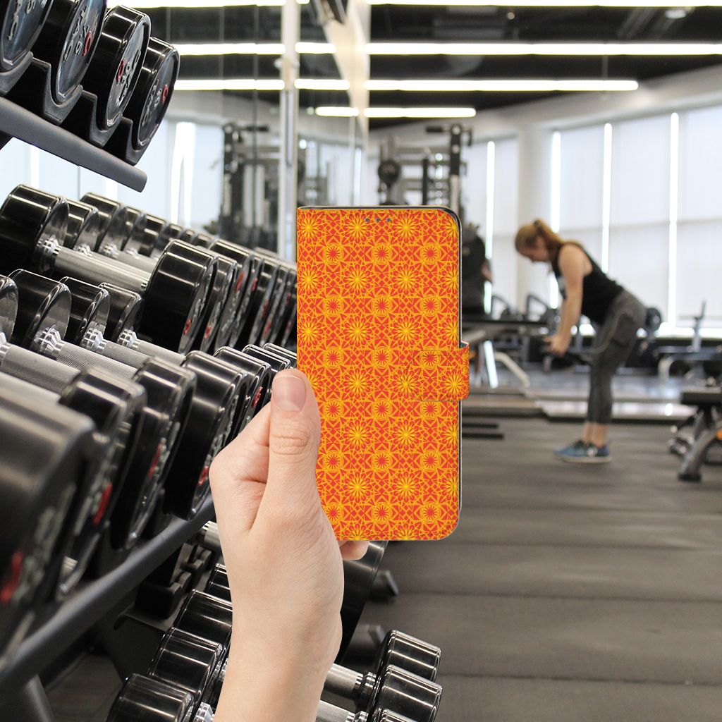 Samsung Galaxy A32 5G Telefoon Hoesje Batik Oranje