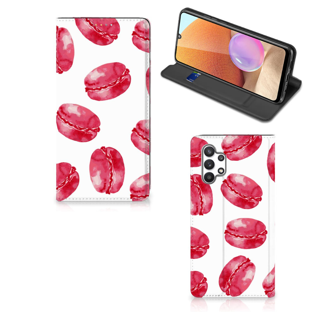 Samsung Galaxy A32 4G | A32 5G Enterprise Editie Flip Style Cover Pink Macarons