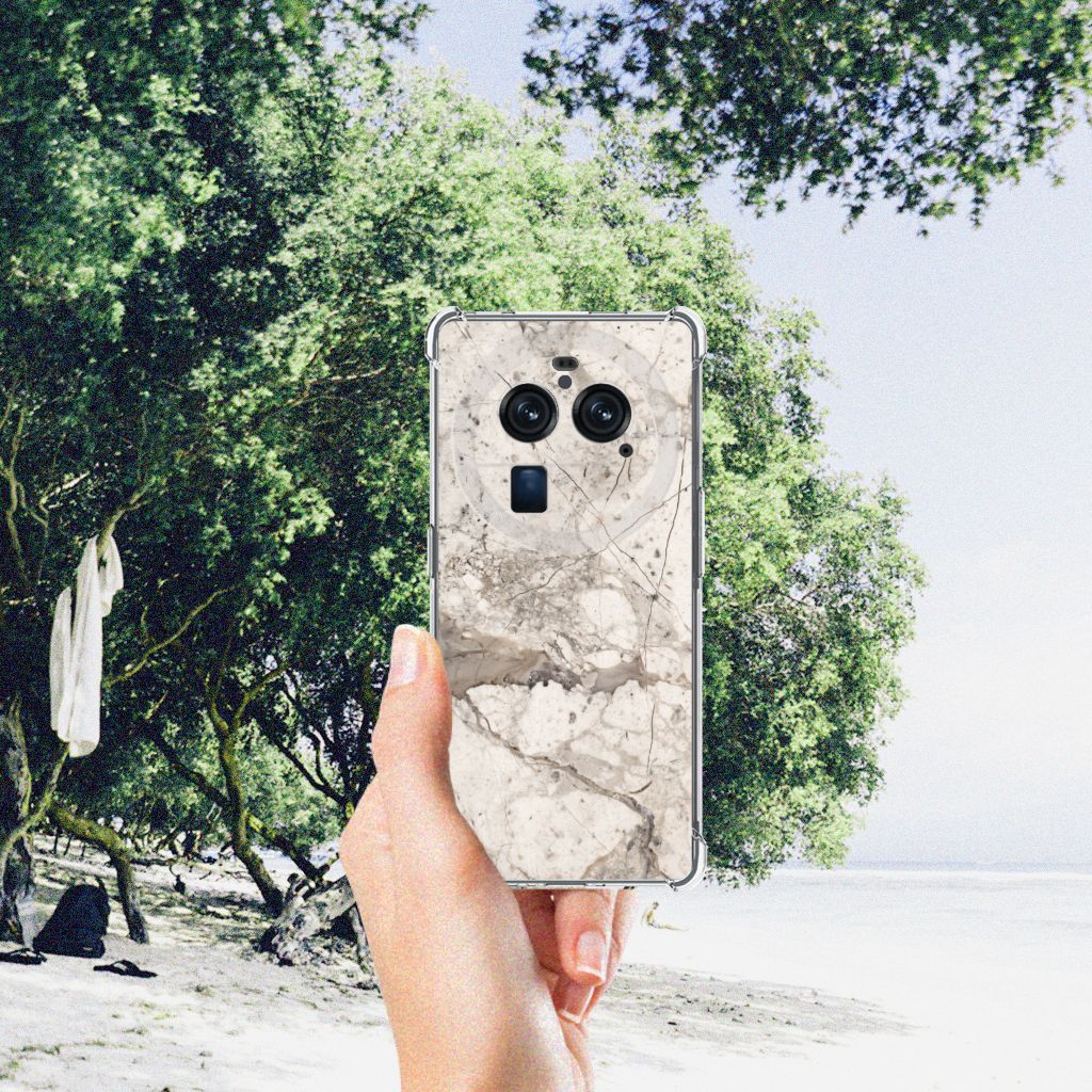 OPPO Find X6 Pro Anti-Shock Hoesje Marmer Beige B2C Telecom