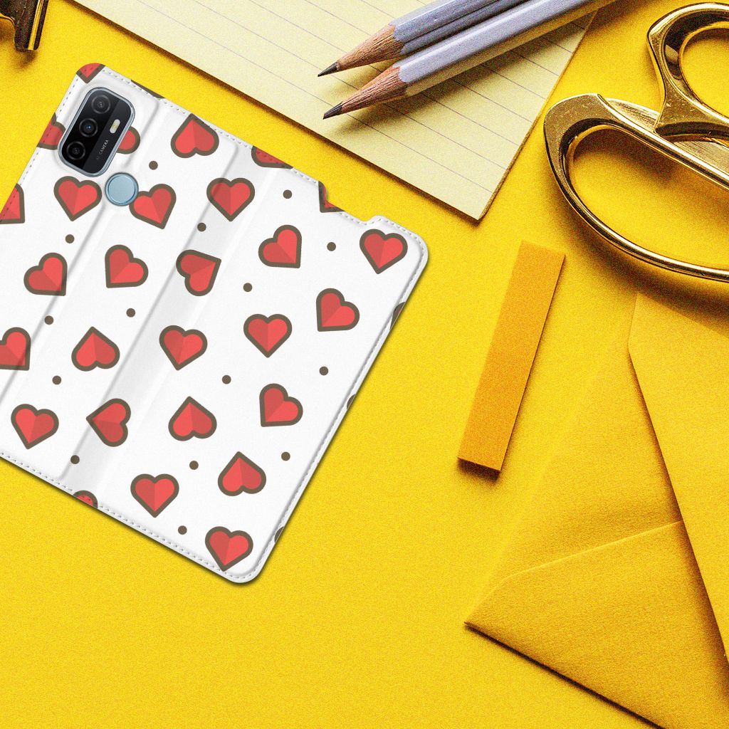 OPPO A53 | A53s Hoesje met Magneet Hearts - B2C Telecom