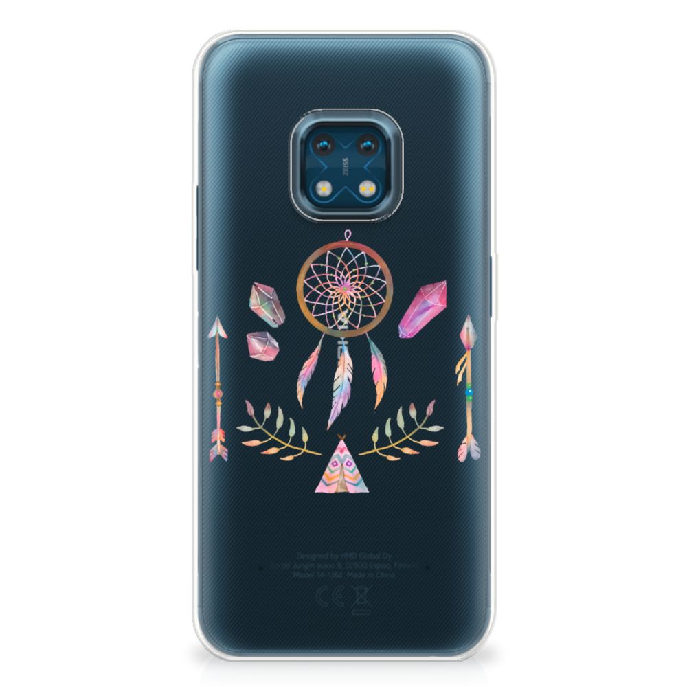 Nokia XR20 Telefoonhoesje met Naam Boho Dreamcatcher