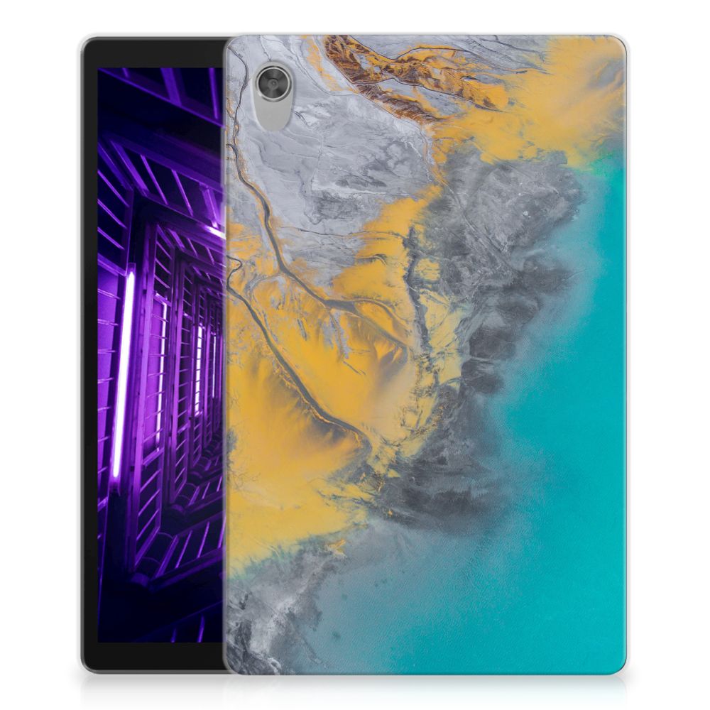 Lenovo Tab M10 HD (2de generatie) Tablet Back Cover Marble Blue Gold - B2C Telecom