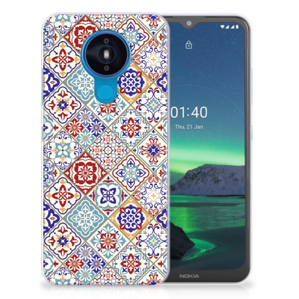 Nokia 1.4 TPU Siliconen Hoesje Tiles Color