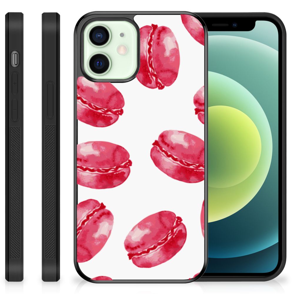 iPhone 12 Mini Silicone Case Pink Macarons