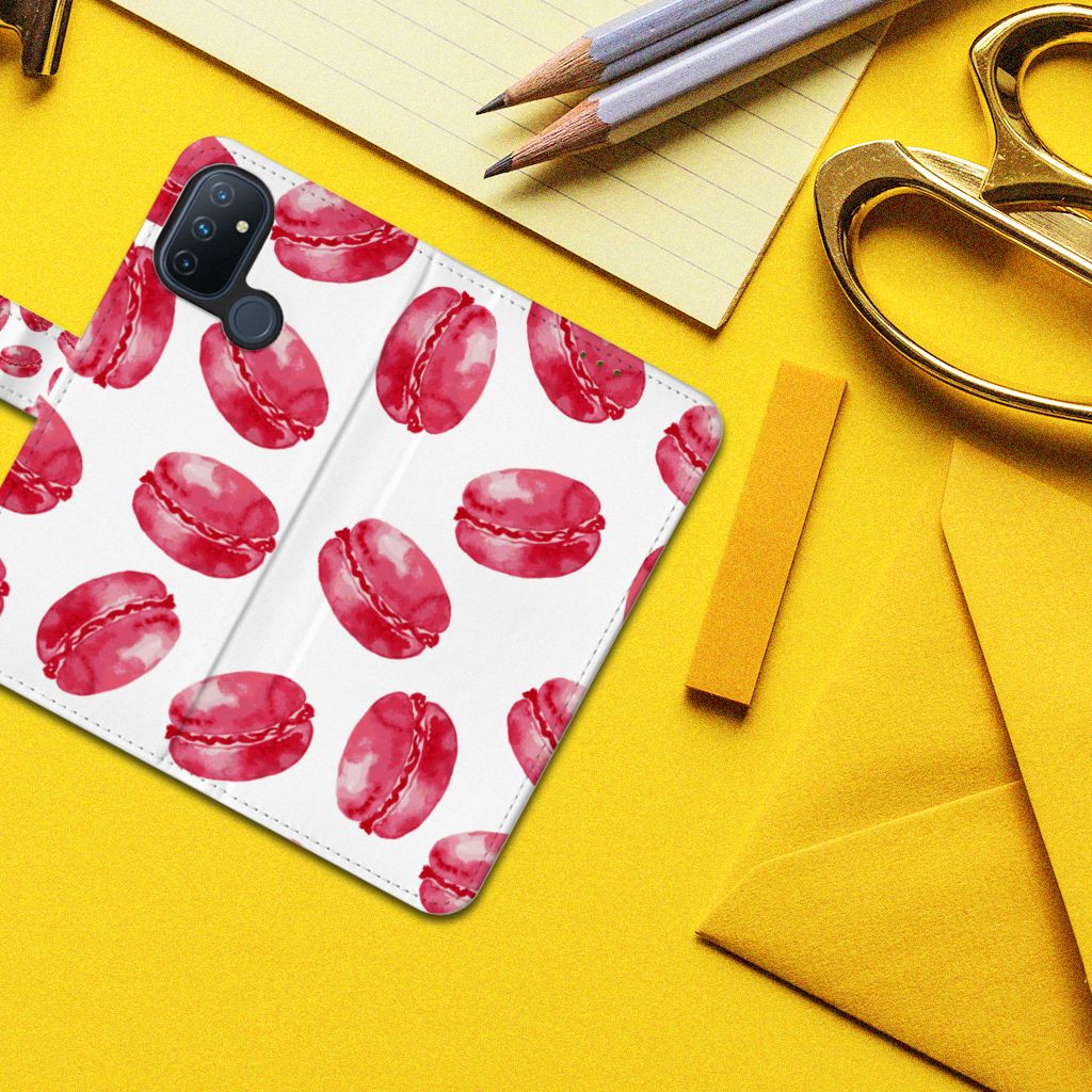OnePlus Nord N100 Book Cover Pink Macarons