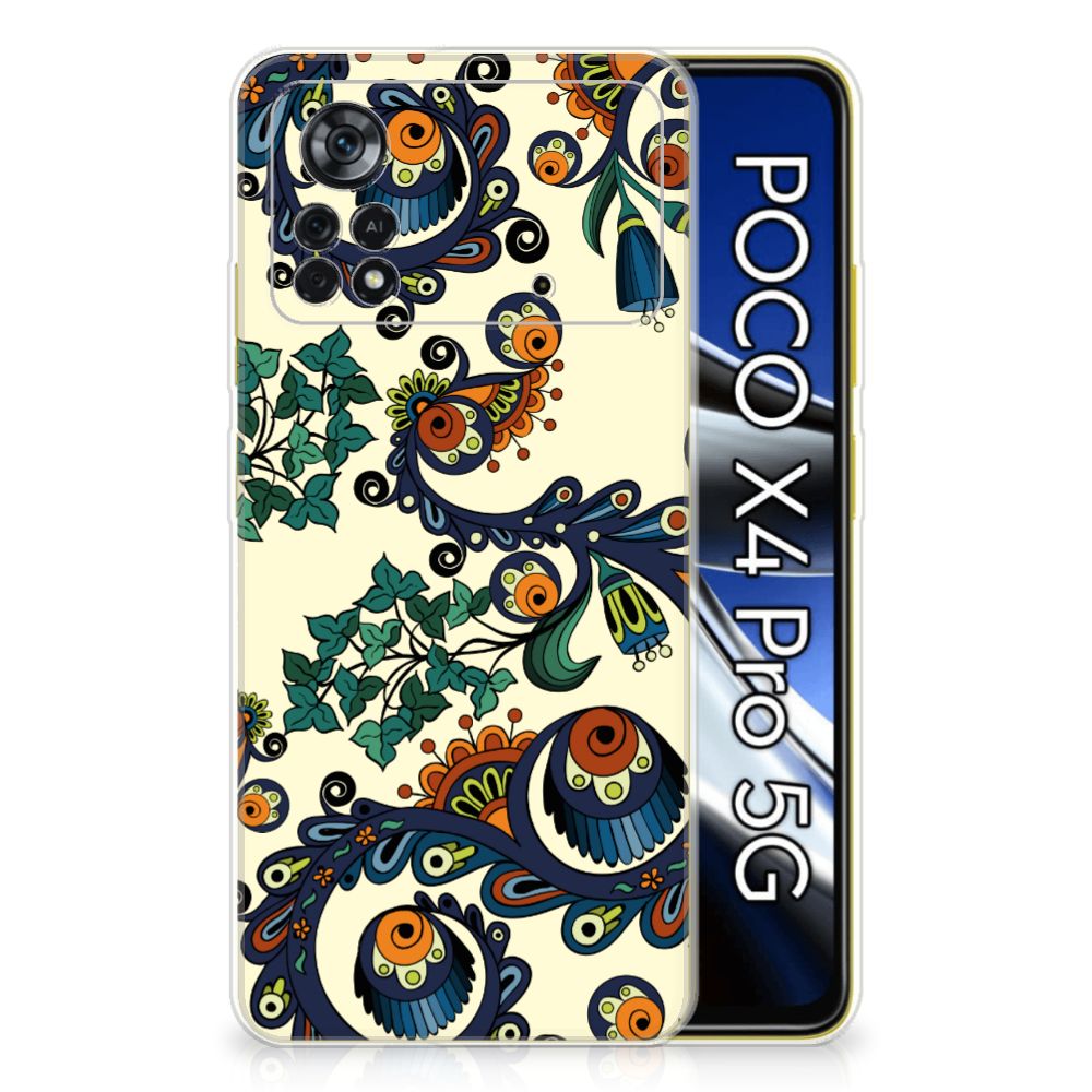 Siliconen Hoesje Xiaomi Poco X4 Pro 5G Barok Flower B2C Telecom