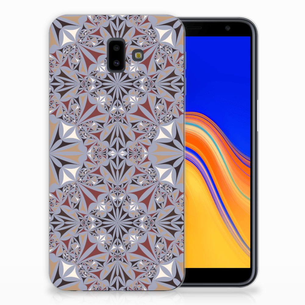 Samsung Galaxy J6 Plus (2018) TPU Siliconen Hoesje Flower Tiles