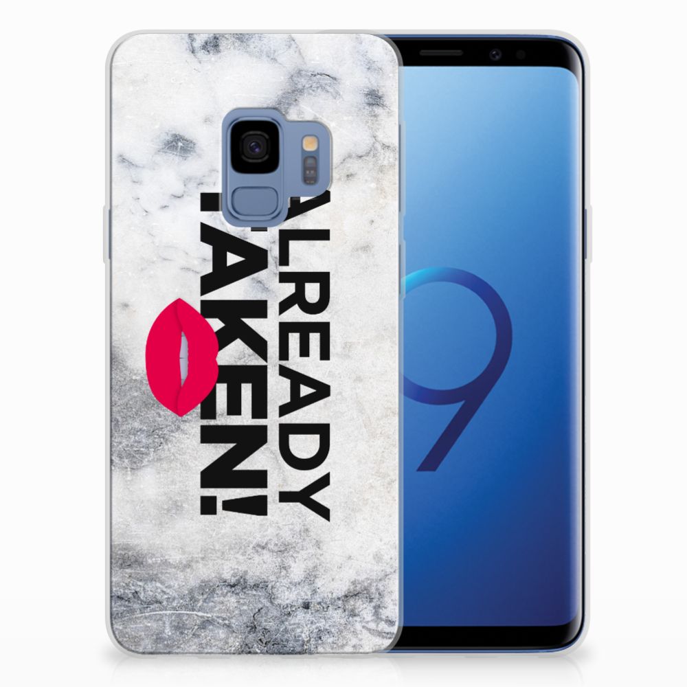 Samsung Galaxy S9 Siliconen hoesje met naam Already Taken White