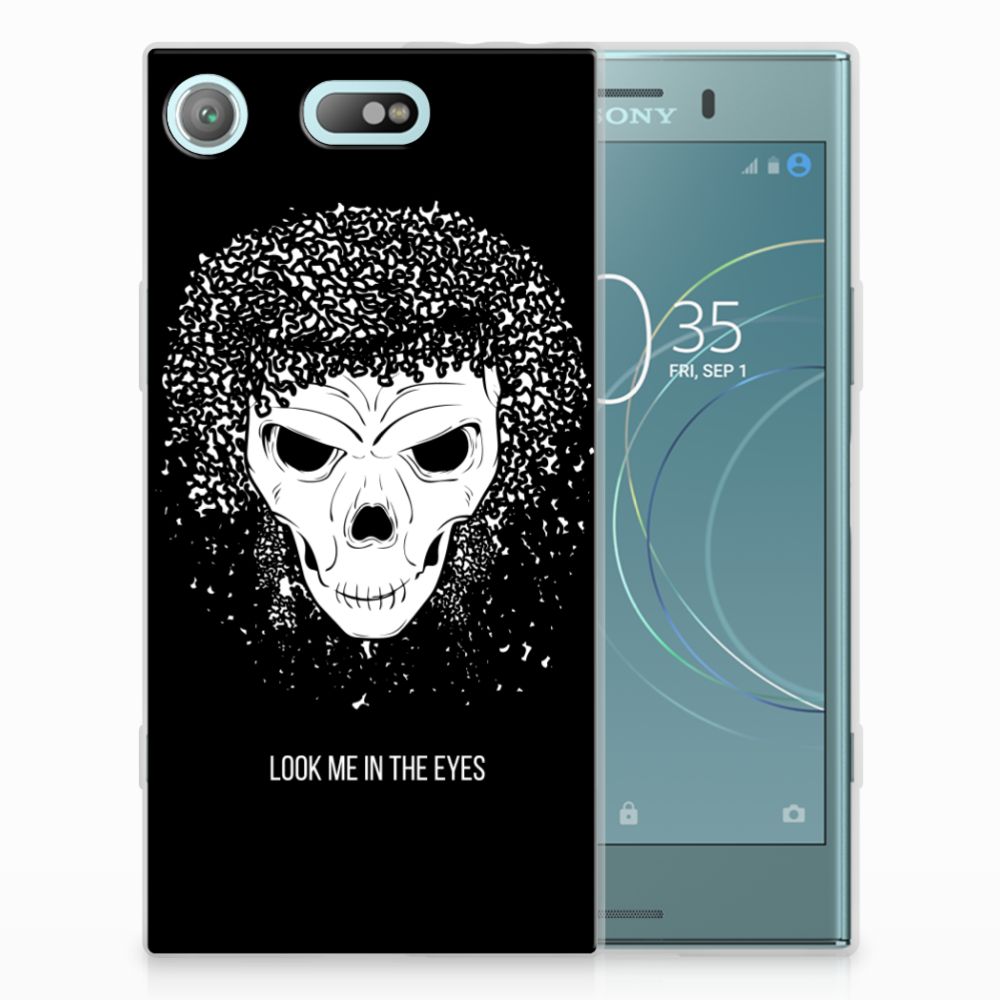 Silicone Back Case Sony Xperia XZ1 Compact Skull Hair