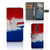 Nokia 2.4 Bookstyle Case Nederland met artistiek design van de Nederlandse vlag in rood, wit en blauw.