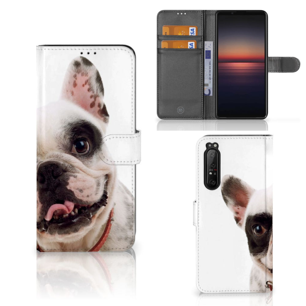 Sony Xperia 1 II Telefoonhoesje met Pasjes Franse Bulldog