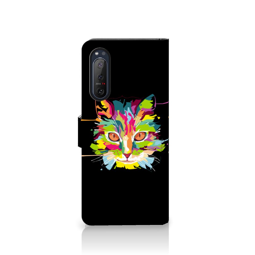 Sony Xperia 5II Leuk Hoesje Cat Color