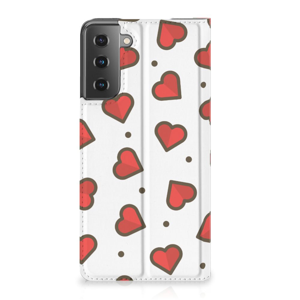 Samsung Galaxy S21 Plus Hoesje met Magneet Hearts - B2C Telecom