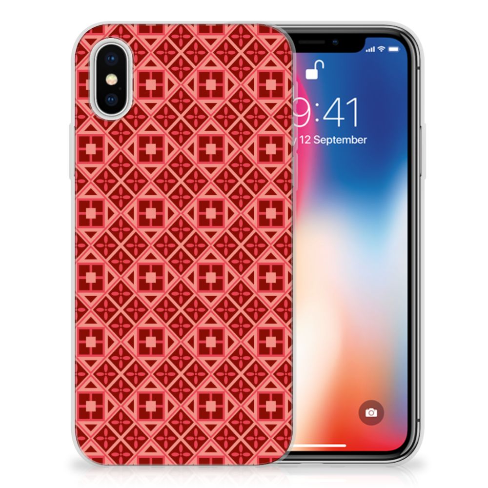 Apple iPhone X | Xs TPU bumper Batik Rood
