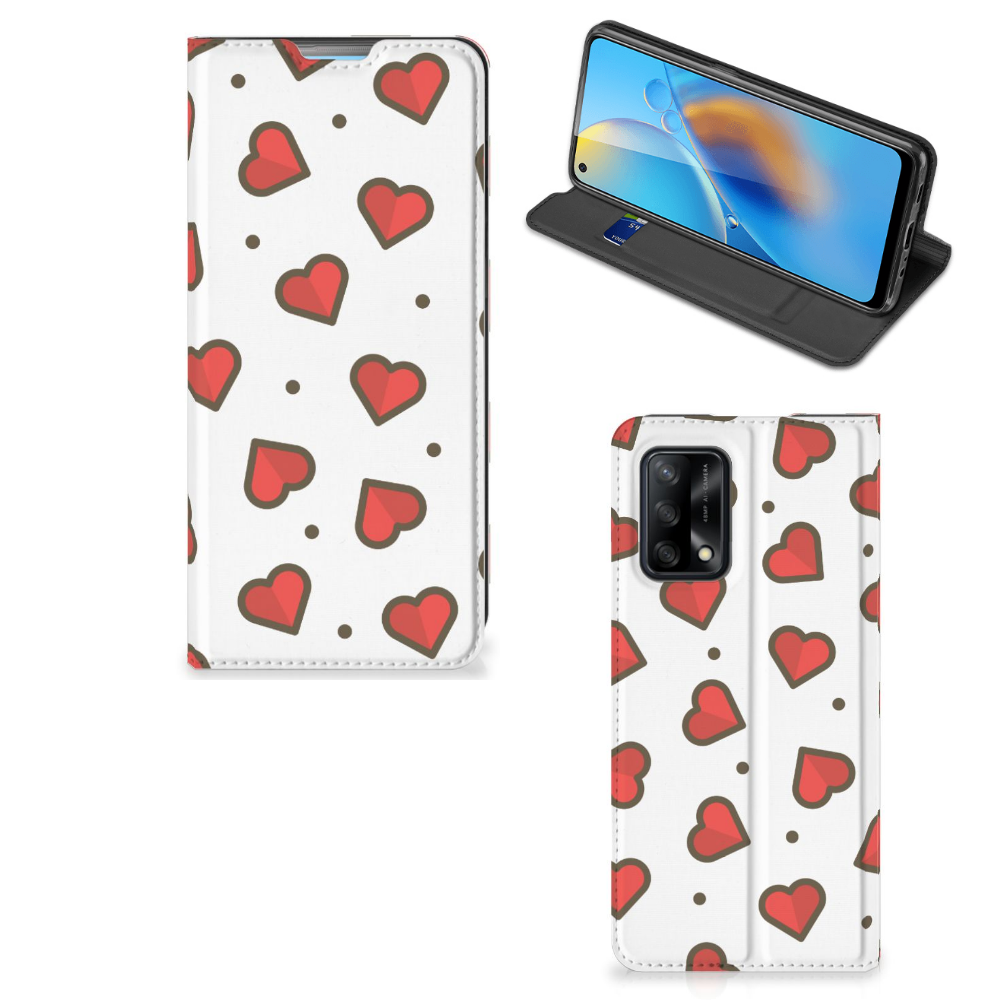 OPPO A74 4G Hoesje met Magneet Hearts - B2C Telecom