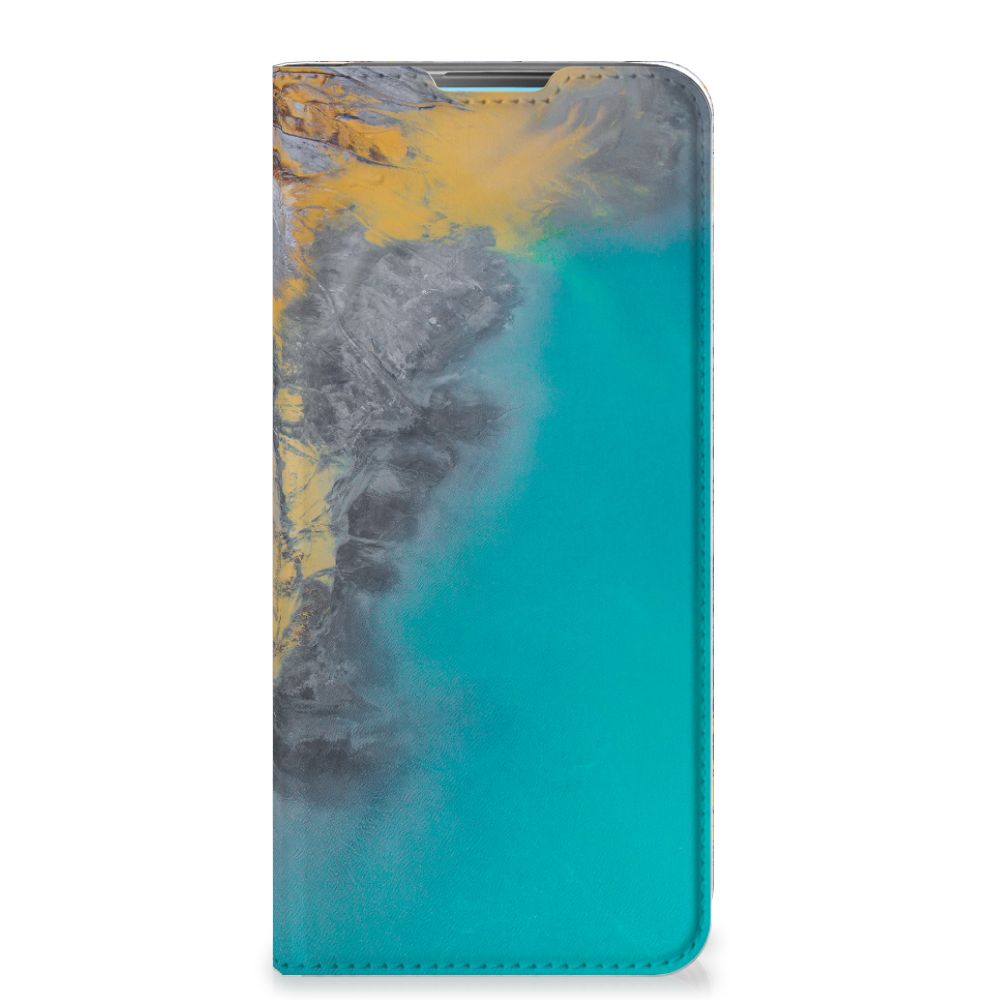 OPPO A52 | A72 Standcase Marble Blue Gold - B2C Telecom