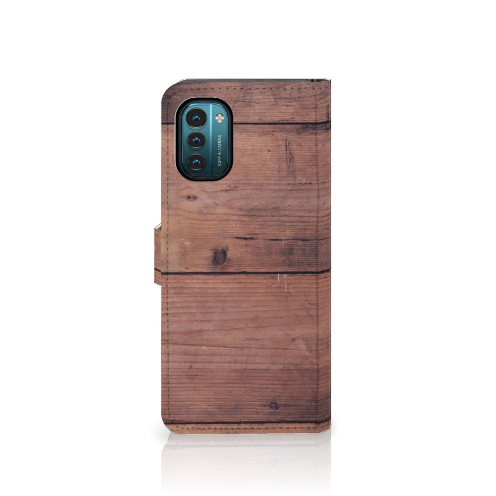 Nokia G11 | G21 Book Style Case Old Wood