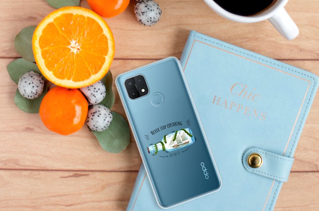 OPPO A15 Telefoonhoesje met Naam Boho Bottle B2C Telecom