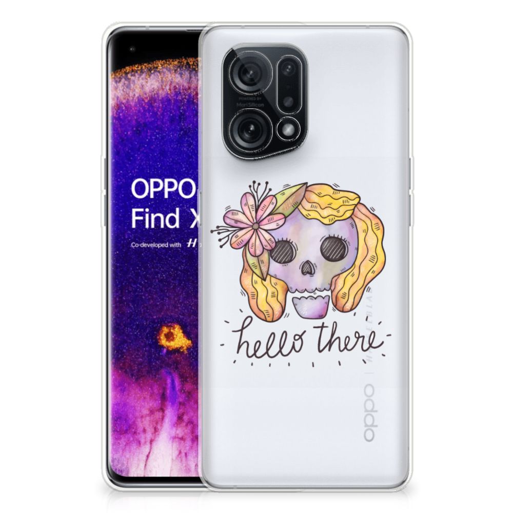 Silicone Back Case OPPO Find X5 Boho Skull B2C Telecom