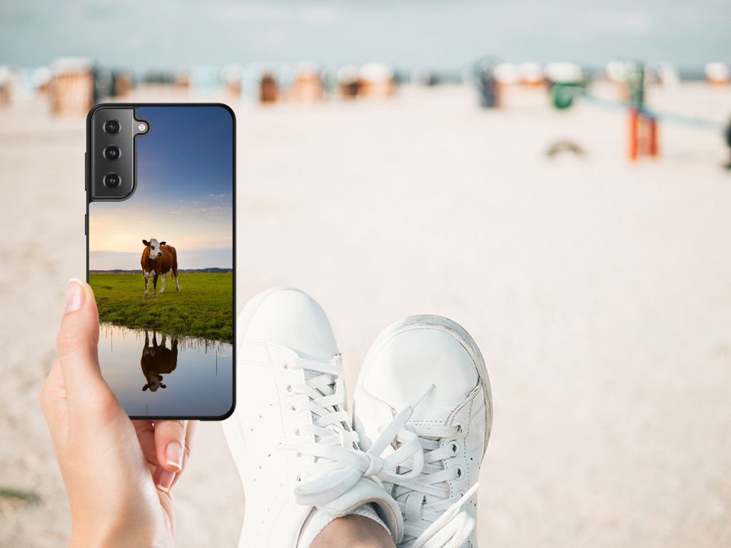 Samsung Galaxy S21 Plus Dierenprint Telefoonhoesje Koe B2C Telecom