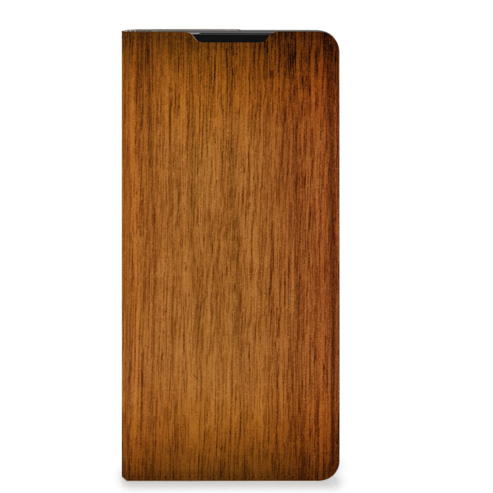 Samsung Galaxy S21 Ultra Book Wallet Case Donker Hout - B2C Telecom