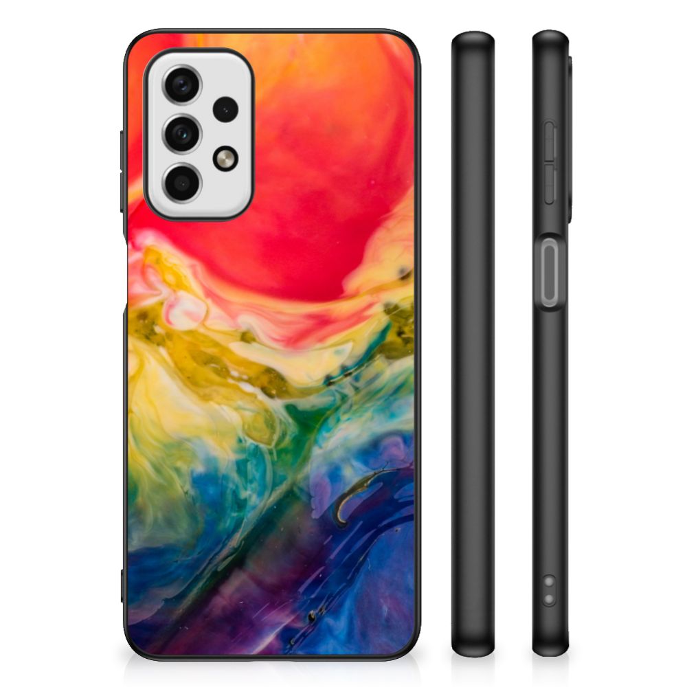 Kleurrijke Telefoonhoesje Samsung Galaxy A23 Watercolor Dark