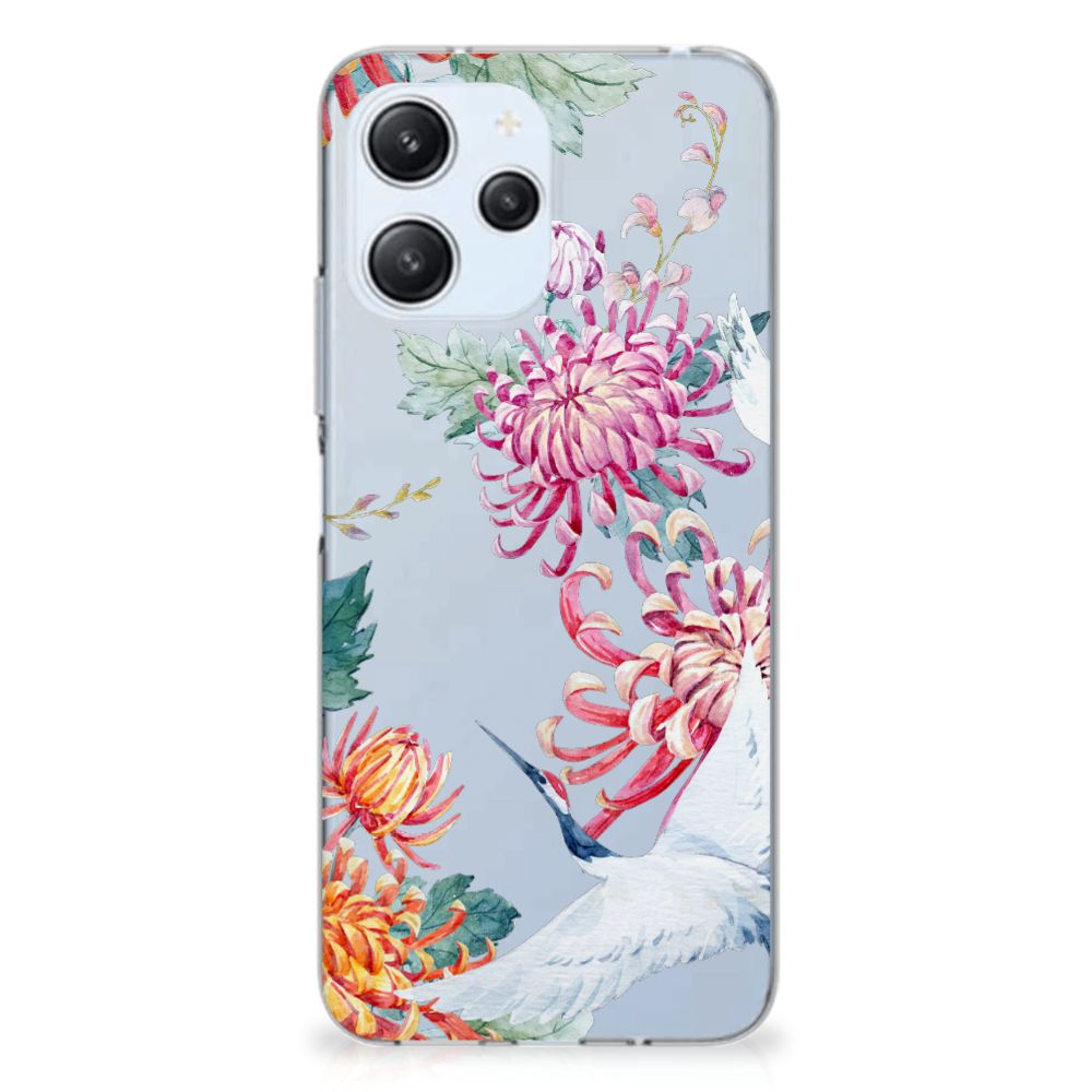 Xiaomi Redmi 12 4G TPU Hoesje Bird Flowers