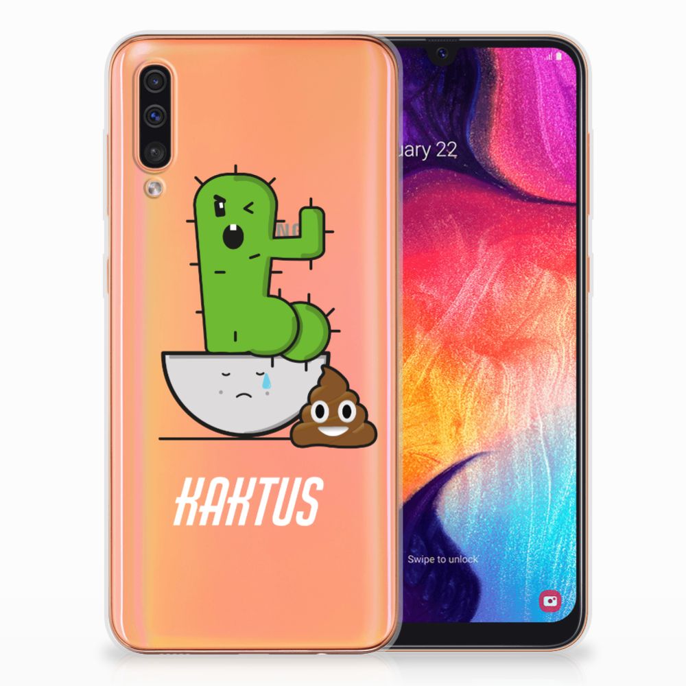 Samsung Galaxy A50 Telefoonhoesje met Naam Cactus Poo