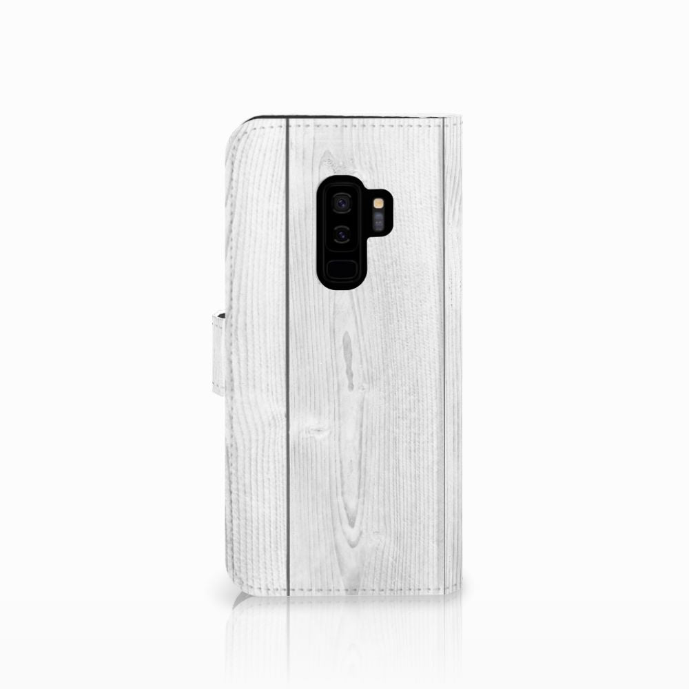 Samsung Galaxy S9 Plus Book Style Case White Wood