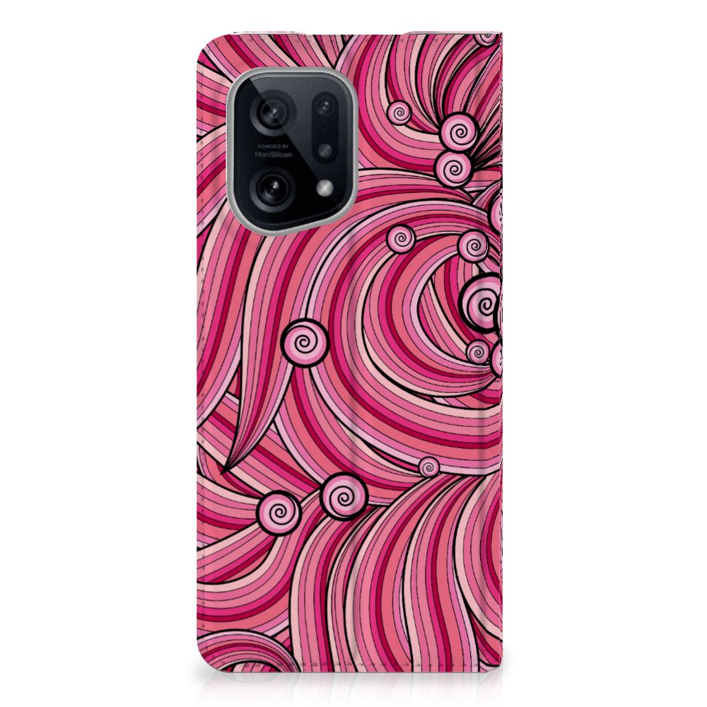 OPPO Find X5 Bookcase Swirl Pink - B2C Telecom