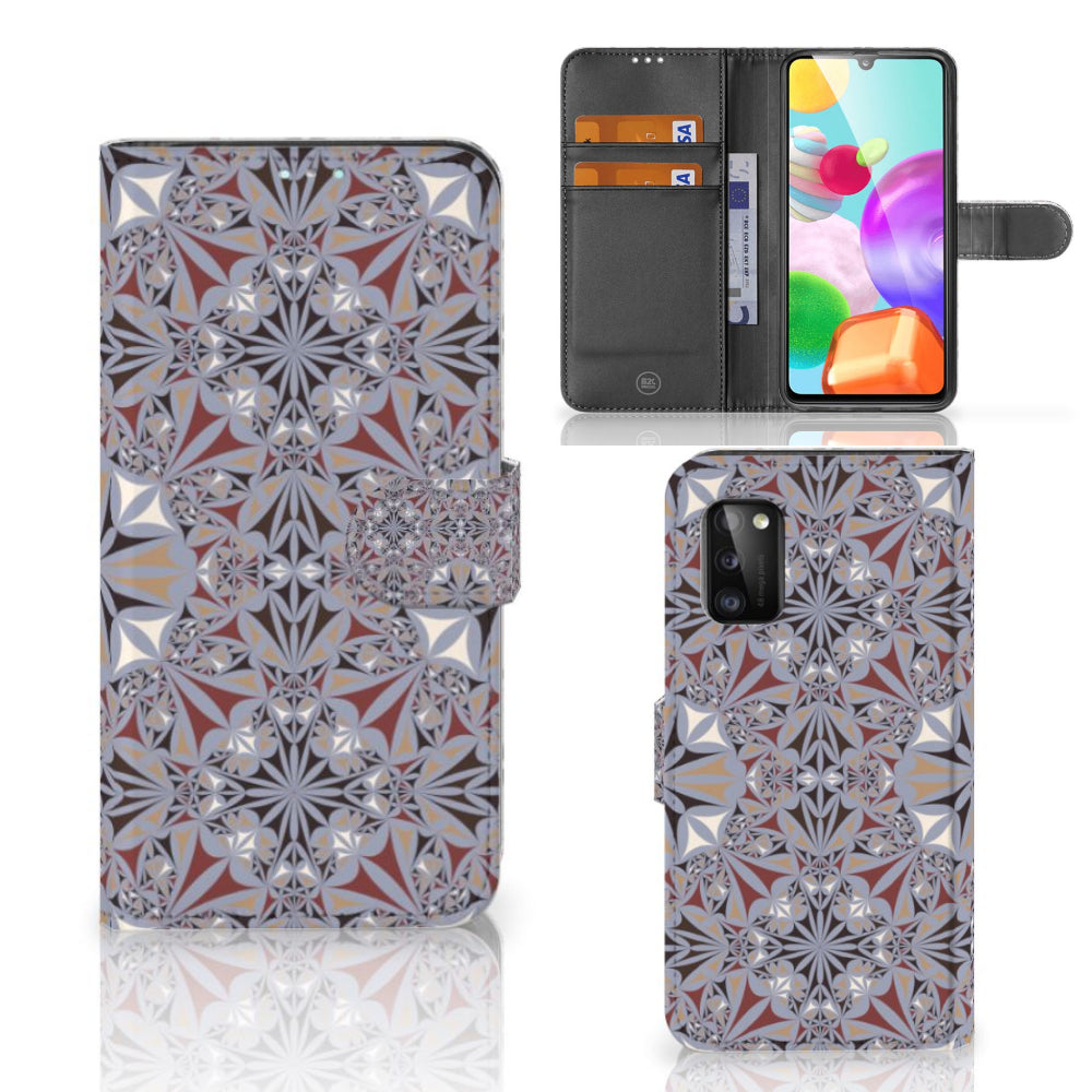 Samsung Galaxy A41 Bookcase Flower Tiles