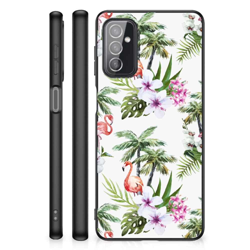 Samsung Galaxy M52 Dierenprint Telefoonhoesje Flamingo Palms B2C Telecom