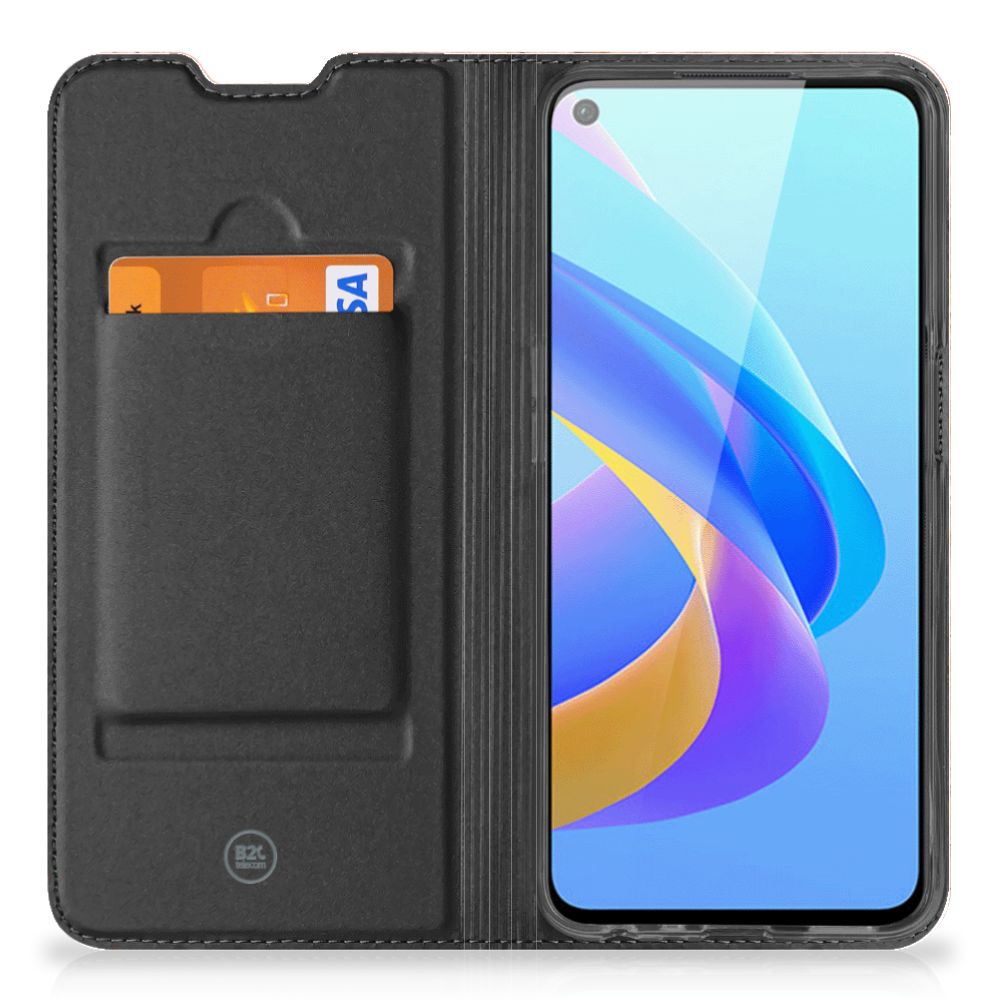 OPPO A96 | A76 Standcase Marmer Oranje