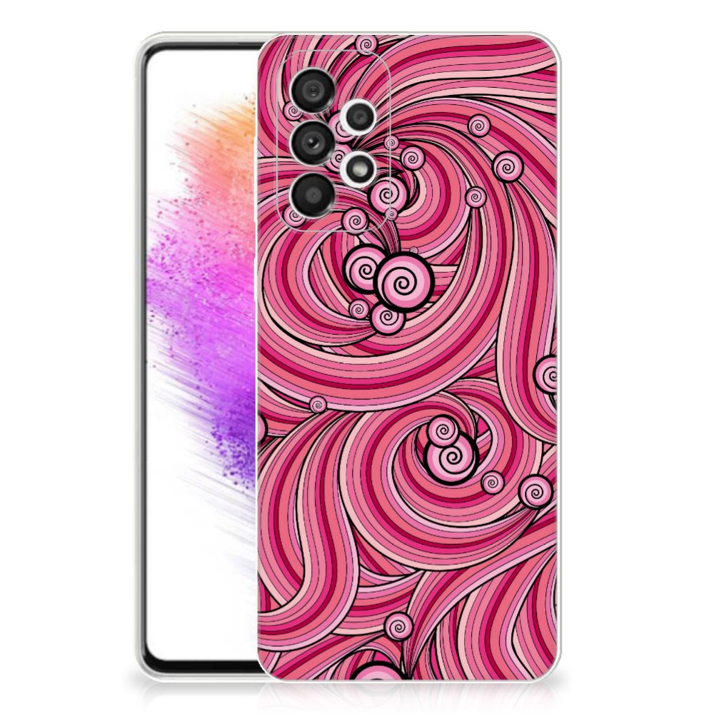 Samsung Galaxy A73 5G Hoesje maken Swirl Pink B2C Telecom