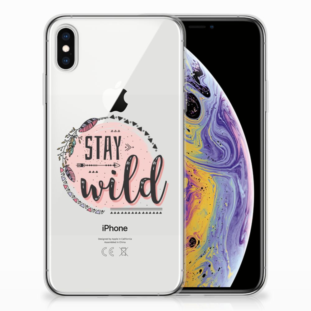 Apple iPhone Xs Max Telefoonhoesje met Naam Boho Stay Wild