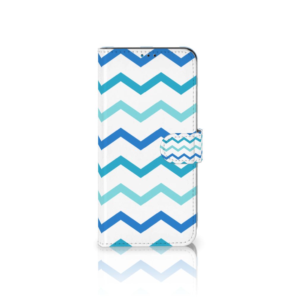 Motorola Moto G9 Play | E7 Plus Telefoon Hoesje Zigzag Blauw