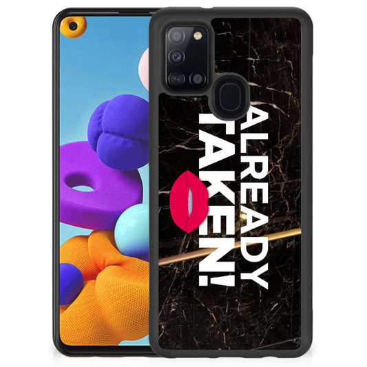 Samsung Galaxy A21s Hoesje met Quotes Already Taken Black