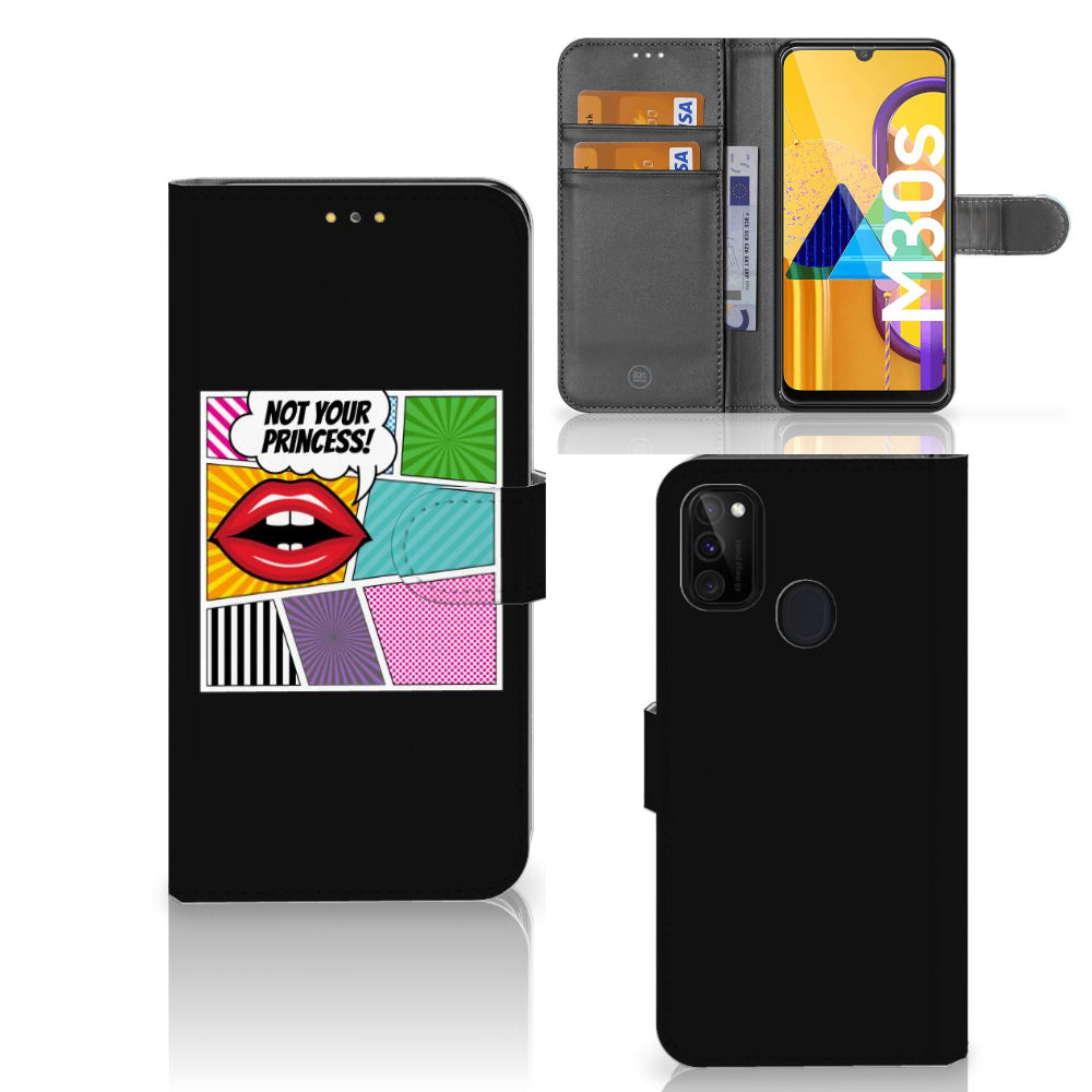 Samsung Galaxy M21 | M30s Wallet Case met Pasjes Popart Princess