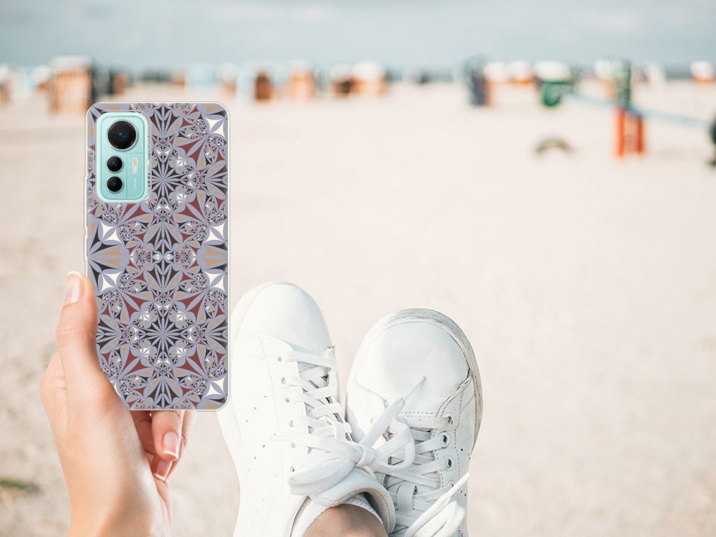 Xiaomi 12 Lite TPU Siliconen Hoesje Flower Tiles B2C Telecom